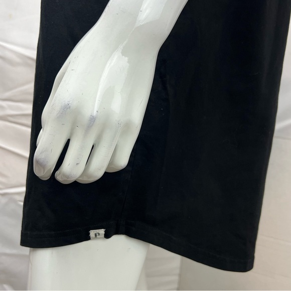 Pact Women's Small Organic Cotton Black Henley Neck Short Shirt Dress - Picture 2 of 3